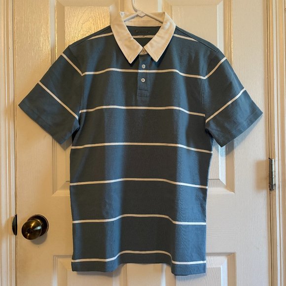 Madewell Blue & White Striped Rugby Shirt size X Small New with Tags! - Picture 1 of 13